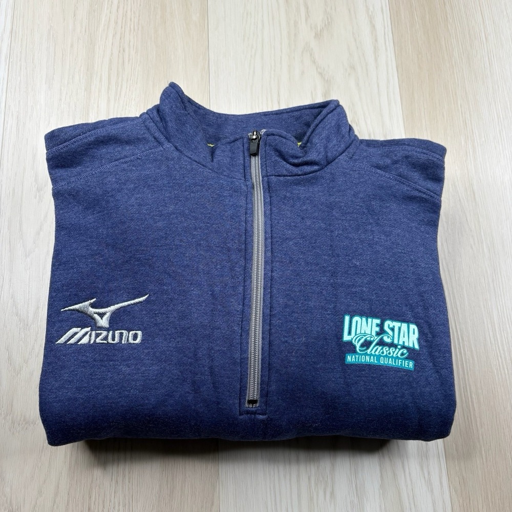 Mizuno Sweatshirt Mens XXL 2XL 1/4 Zip Pullover Lone Star Classic